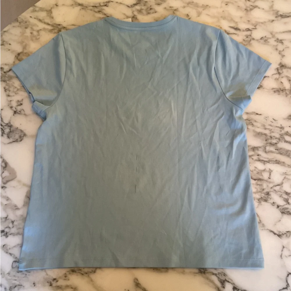 J. Crew Women's Essential short-sleeve crewneck tee Chateau Light Blue XL sliced - Picture 8 of 15